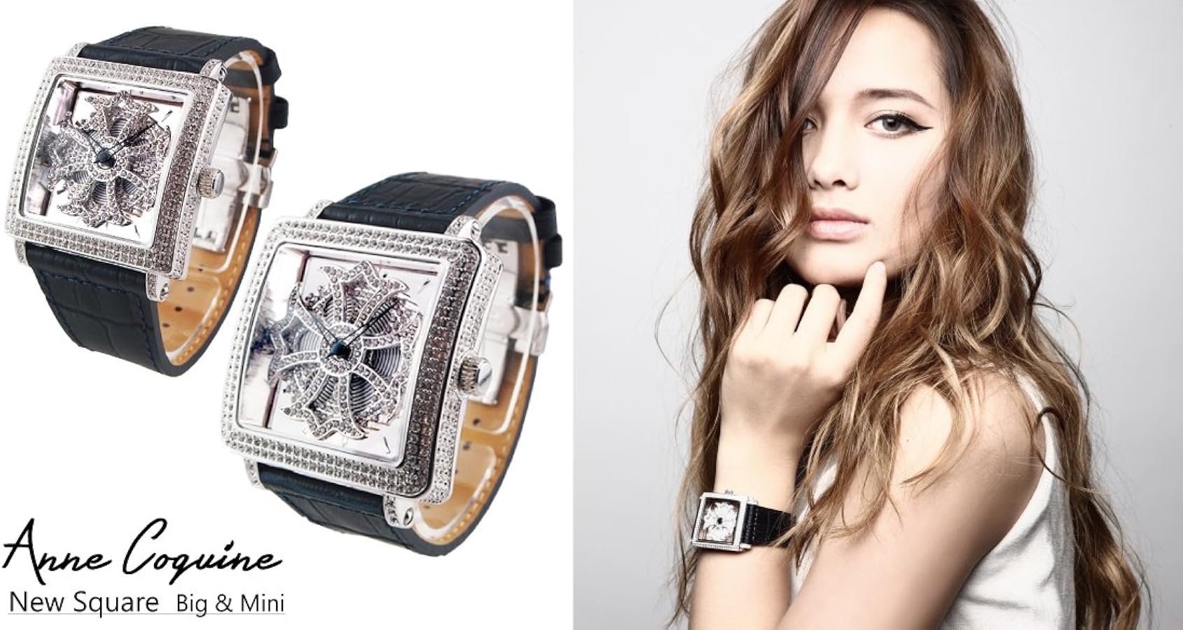 Amazon | （公式）アンコキーヌ Anne Coquine スクエアースケルトン